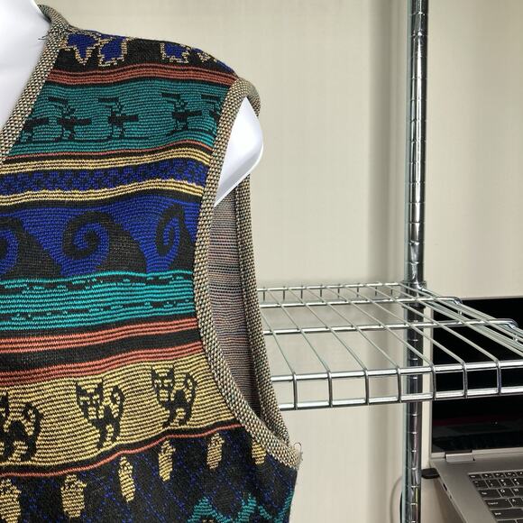Vintage Melrose Knits By Christian De Castelnau Aztec Vest Skirt‎ Set Size S/M - Picture 11 of 16